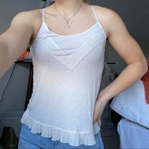American Eagle Outfitters cream thin strap tank